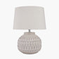 Anneli Warm White Aztec Texture Ceramic Table Lamp
