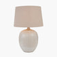 Greta Natural and Cream Textured Ceramic Table Lamp