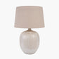 Greta Natural and Cream Textured Ceramic Table Lamp