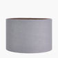 Ophelia Small Grey Bubble Glass Table Lamp Base with Lino 30cm Steel Grey Self Lined Linen Cylinder Lampshade