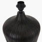 Taika Antique Black Textured Wood Table Lamp Base with Lino 40cm Cinnamon Self Lined Linen Cylinder Lampshade