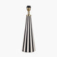 Alejo Black and White Stripe Conical Resin Table Lamp Base