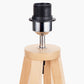 Whitby Natural Wood Tapered 4 Post Table Lamp Base