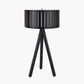 Rabanne Slatted Black Wood Tripod Table Lamp