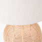 Caswell Natural Rattan Cloche Table Lamp