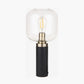 Florence Black Metal and Glass Table Lamp