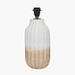 Amalia Natural Ombre Textured Stoneware Tall Table Lamp Base