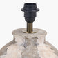 Lulia Antique Finish Stoneware Table Lamp Base with Milos 35cm Natural Linen Tapered Lampshade