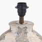 Lulia Antique Finish Stoneware Table Lamp Base with Lys 35cm Steel Grey Self Lined Linen Tapered Lampshade