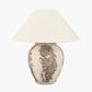 Lulia Antique Finish Stoneware Urn Table Lamp Base with Harley 50cm Slubby Hopsack Empire Lampshade