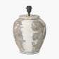 Lulia Antique Finish Stoneware Urn Table Lamp Base with Harley 50cm Slubby Hopsack Empire Lampshade