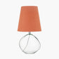 Hallie Clear Glass and Terracotta Shade Table Lamp