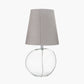 Hallie Clear Glass and Grey Shade Table Lamp