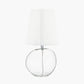Hallie Clear Glass and White Shade Table Lamp