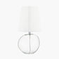 Hallie Clear Glass and White Shade Table Lamp