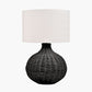 Allona Black Rattan Table Lamp