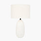 Erika White Vintage Textured Ceramic Table Lamp