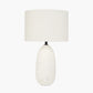 Erika White Vintage Textured Ceramic Table Lamp