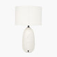 Erika White Vintage Textured Ceramic Table Lamp