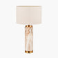 Carrara Natural Stone Effect Ceramic Tall Table Lamp