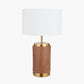 Carrara Wood Effect Ceramic Table Lamp