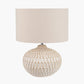 Cassius Warm White Textured Glazed Ceramic Table Lamp
