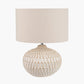 Cassius Warm White Textured Glazed Ceramic Table Lamp