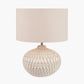 Cassius Warm White Textured Glazed Ceramic Table Lamp