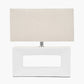 Block White Ceramic Rectangular Table Lamp