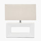 Block White Ceramic Rectangular Table Lamp