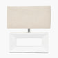 Block White Ceramic Rectangular Table Lamp