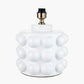 Serenity White Bobbled Ceramic Large Table Lamp Base