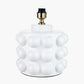 Serenity White Bobbled Ceramic Large Table Lamp Base