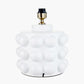 Serenity White Bobbled Ceramic Large Table Lamp Base