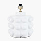 Serenity White Bobbled Ceramic Large Table Lamp Base