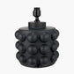 Serenity Black Bobbled Ceramic Large Table Lamp Base