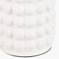 Sohan White Bobbled Ceramic Tall Table Lamp Base with Edward 40cm Natural Linen Cylinder Lampshade