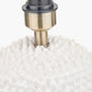 Wrenley Cream Ceramic Sea Urchin Table Lamp Base with Henry 35cm White Handloom Cylinder Lampshade