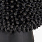 Wrenley Black Ceramic Sea Urchin Table Lamp Base with Harry 35cm Black Cotton Mix Cylinder Lampshade