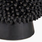 Wrenley Black Ceramic Sea Urchin Table Lamp Base with Harry 35cm Sage Cotton Mix Cylinder Lampshade