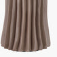 Devony Taupe Pleated Ceramic Table Lamp Base with Lino 35cm Black Self Lined Linen Cylinder Lampshade