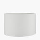 Devony Taupe Pleated Ceramic Table Lamp Base with Lino 35cm White Self Lined Linen Cylinder Lampshade