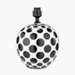 Larisa Black Polka Dot Ceramic Table Lamp Base