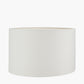 Tania Grey and White Pattern Ceramic Table Lamp Base with Lino 35cm White Self Lined Linen Cylinder Lampshade
