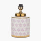 Thea Lillac and Gold Leaf Ceramic Table Lamp Base