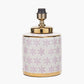 Thea Lillac and Gold Leaf Ceramic Table Lamp Base