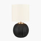 Ezekiel Black Terracotta Textured Ball Table Lamp