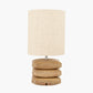 Amir Natural Mango Wood 3 Pebble Table Lamp