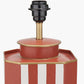 Raya Cinnamon and White Hand Painted Metal Table Lamp Base with Martigues 40cm White Boucle Tapered Lampshade