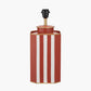 Raya Cinnamon and White Hand Painted Metal Table Lamp Base